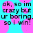 Pixelated text on cyan background with pink circular shapes, repeating identical phrases in black block letters.