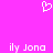 Pixelated white heart symbol above mirrored text on solid pink background.