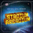 Pixelated golden text 'SPACIAL REBORN' floats against a blue gradient background with dark outer edges and faint light specks.