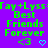 Static image with purple background displaying repeated green text "Tay+Lyss Best Friends Forever" and blue heart symbols.