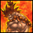 Pixelated character with brown hair and muscular build against orange-yellow gradient background, right side shows 'AnimeIM' and 'com' text on black.