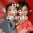 Two people pose together against a red background with white floral patterns; text overlays change across frames.