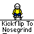 Animated contact sheet of a stick figure performing kickflip-to-nosegrind trick on skateboard, displayed in 4x4 grid with gray background transparency.