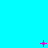A cyan background with scattered pink pixel clusters forming small crosses and dots, some of which animate into star-like shapes.