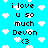 Pixelated blue background with white hearts and black text reading 'i love u so much Devon <3' in two vertical