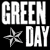 A 50x50 pixel animated contact sheet featuring a Green Day promotional graphic with text, symbols, and a hand holding a grenade-like object on a black background.