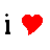 Static image showing 'i' with red heart, two red electric guitars, and text reading 'guitar players' on white background.