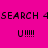 Pixelated text and symbols on a bright pink background with alternating magenta and pink horizontal bands.