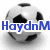 Two soccer ball icons side-by-side with blue text overlay on the left icon.