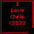 Four identical red pixelated text on black background with one showing a heart and another a star symbol