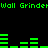 Green pixelated text and bar graphs on black background, repeating 'Wall Grinder' with green bars below and above text.