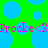 Green background with blue circles and pink text reading "Brooke <3 Brooke <3" in a pixelated style.