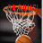 A basketball hoop with a net and ball, featuring red text above the rim that changes from 'GO BULLS!' to 'lets'