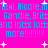 Bright pink background with blue text repeating names and 'more' surrounded by white starbursts.
