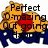 Pixelated buddy icon with yellow-orange and blue sections, red central shape, black text overlays reading Perfect O-mazing out going Happy POOH RULES AND YOU Mmm.
