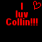 Red pixelated text and heart symbol on black background, with two side-by-side variations showing different animation states.