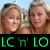 Animated sequence of a person with blonde hair and sunglasses on head, showing text changes from 'LC n' LO BFFL' to 'BFFL' with heart symbols.