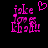 Pixelated pink text 'igke' with a heart symbol above it, displayed on black background; left side shows animation frame with additional pixel elements below the text.