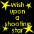 Yellow text and star symbols on black background, with visible animation changes across frames showing star positions shifting slightly.