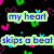 Animated icon with text overlays on a black background featuring pink and green hearts, transitioning to colorful circles and blue butterflies.