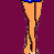 Pixelated animated contact sheet showing a woman in red top and blue shorts holding flowers with text "TRY TO FORGIVE ME" on purple background