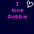 Pixelated text and heart symbol on dark blue background, with pink text and white heart, two identical static frames side-by-side.