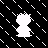 Six white pixelated figures with rounded heads and blocky bodies arranged in two on a black background with diagonal dotted lines