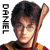Pixelated static image of a person with dark hair, raised right hand, and visible text 'DARREN' on the left side.