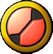 Six circular icons with yellow borders display segmented red and black shapes in varying configurations.
