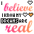 A 3x3 contact sheet of animated frames showing a repeating text-based design with pink and orange gradient lettering, pixelated hearts, and color variations in the word "DREAMS" across frames.