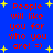 Blue background with red text reading "People will like you for who you are! =)" and yellow star shapes scattered throughout.