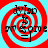 Red and cyan spiral background with black text 'dyTao', 'IS', 'am & one', and a horizontal line; four identical arranged in a