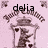 A pink background with a central playing card design featuring 'House of Cards' text and a crown, overlaid with changing black text reading 'delia', 'is', and 'awesome'.