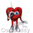 Animated contact sheet of a red heart-shaped cartoon character with blue eyes and gray boots performing various actions across eight frames, each frame showing the character in different poses against a white background with faint "CoolBuddy" watermark.