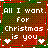 Static pixel art icon with Christmas-themed text and decorative elements on a gradient background.
