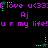 Pixelated text and symbols on black background with repeating phrases, green stars, and cyan dots in a pattern