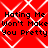 Red background with white geometric pattern and repeated black text reading 'Hating Me Won't Make You Pretty' in pixelated font.