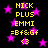 Static image with yellow text and pink stars on black background; repeated pattern of 'NICK PLUS EMMI =Bf&Gf' followed by '<3'