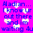 A bright pink background with blue text repeating 'Adrian... Adrian... I know ur out there and im waiting 4u' surrounded by white heart shapes.