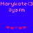 Pixelated blue background with pink text and red/purple star-like symbols arranged in two mirrored