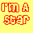 Pixelated red-outlined text on yellow background reads "I'm a star", "I'm a cutie", "I'm an angel", "I'm a baby", and "I'm a honey" in