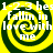Yellow and dark green spiral pattern with white text reading '1-2-3 hes fallin in love with me' arranged across four identical quadrants.