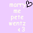 Pixelated text on light purple background with black heart symbol above first line of text.