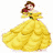 Animated contact sheet of three Disney princess characters in 48x48 pixel buddy icons with yellow, blue, and white color schemes on a transparent background.