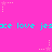 A static image with a bright pink background featuring repeated cyan text and small star motifs.
