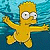 Pixelated yellow cartoon character with glasses running against blue gradient background, static single-frame image.