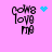 Pixelated black text 'Going Love Me' on pink background with blue heart and blue dot animations.