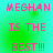 Pixelated text 'MEGHAN IS THE BEST!!!' in pink on a green-to-cyan gradient background, displayed twice side-by-side.