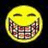 A pixelated yellow smiley face with closed eyes and a wide grin showing braces, set against black background on left side of four