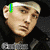 six pixelated images showing a person in various poses with text overlays including 'LOVE' and 'EMINEM'
